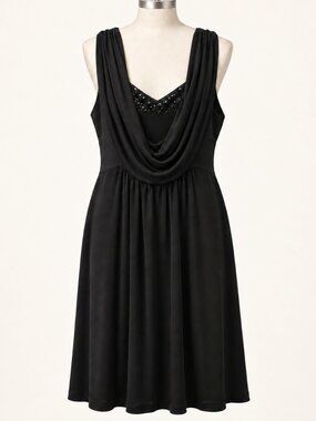 Laila Azhar Black Sleeveless Cocktail Dress M